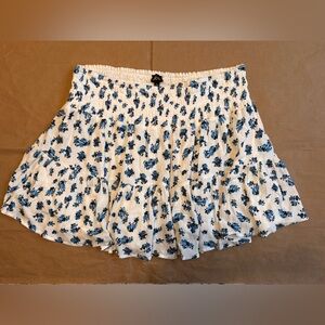 Lee Mini Skirt with Blue Floral Design